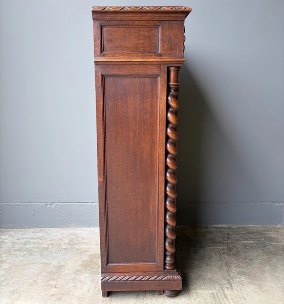 French Antique Solid Oak Wood Seven Drawer Lingerie Chest/Dresser