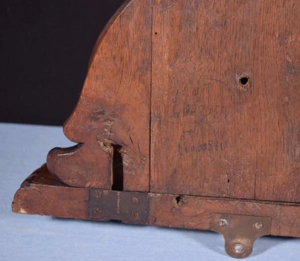 Pair of Large French Antique Lion Wall Sconces/Shelves in Solid Oak and Chestnut