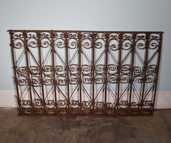 Early 1800's Antique French Iron Decorative Panel/Fence Panel Salvage