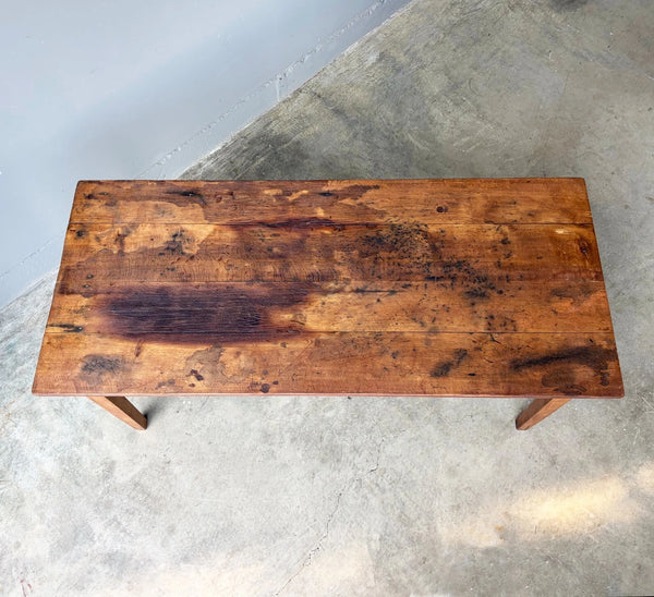 Rustic French Dining Table/Farm Work Table/Desk in Solid Oak and Chestnut Wood