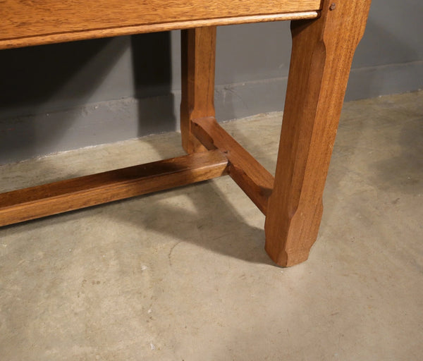 Vintage French Farm Trestle Table/Dining Table/Desk with Drawer in Hardwood