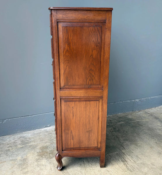 Antique French Solid Oak Wood Lingerie Chest of Drawers/Dresser/Chiffoniere