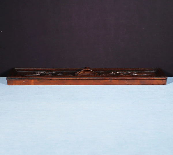 21" Wide Antique Carved Drawer Panel/Trim in Solid Oak Wood