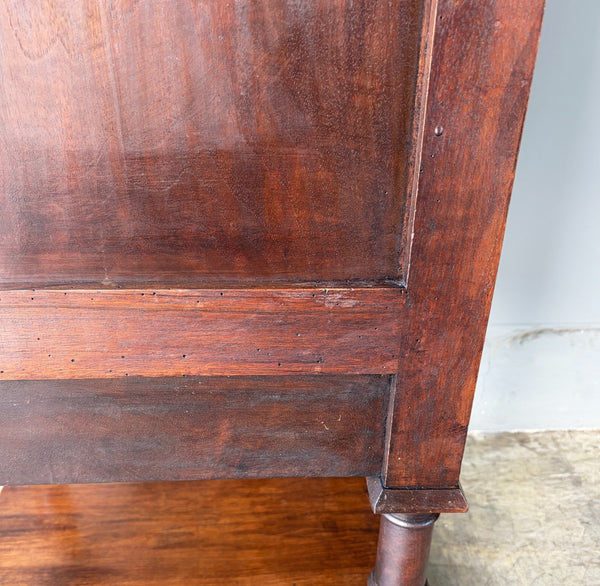 Antique French Gothic Solid Walnut Night Stand/Cabinet With Detailed Carvings