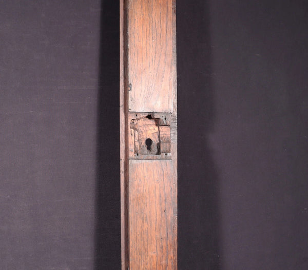 42" Tall Pair of Antique French Cabinet Door Frames in Solid Oak Wood Salvage