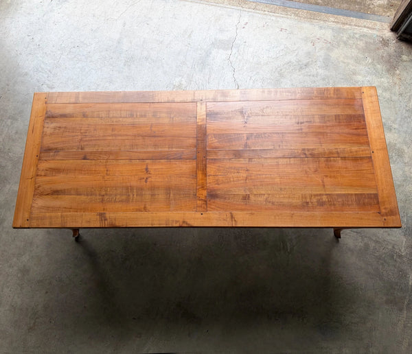Vintage French Provencal Farm Table/Desk/Dining Table in Solid Cherry Wood