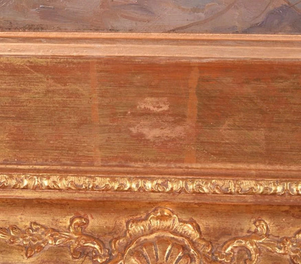 Antique Signed Oil on Panel Painting Maurice Van Middel of St John's Hospital