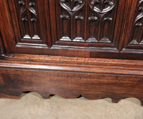 Antique French Solid Walnut Wood Church Prie Dieu/Prayer Cabinet/Altar Christian