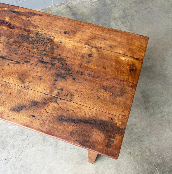 Rustic French Dining Table/Farm Work Table/Desk in Solid Oak and Chestnut Wood