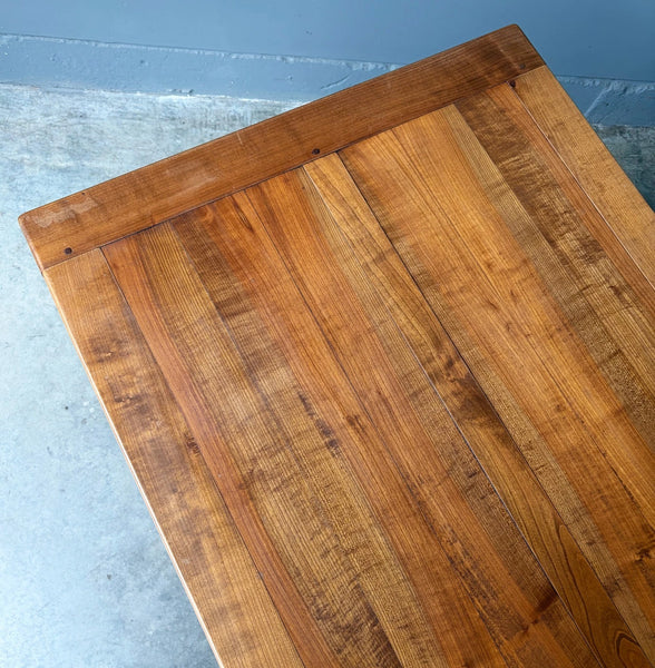 Vintage French Provencal Farm Table/Desk/Dining Table in Solid Cherry Wood