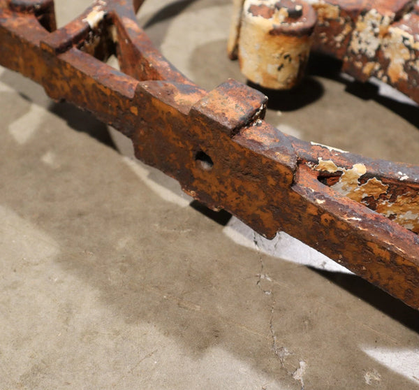 Set of 7 Matching 23" Tall French Cast Iron Panels/Fence Ornament "Fleur De Lis"