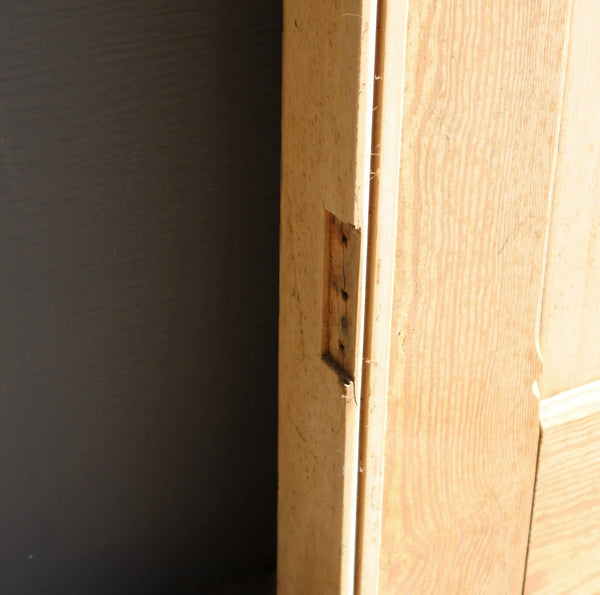 85" French/Belgian Antique 6 Panel Stripped, Sanded Wood Door