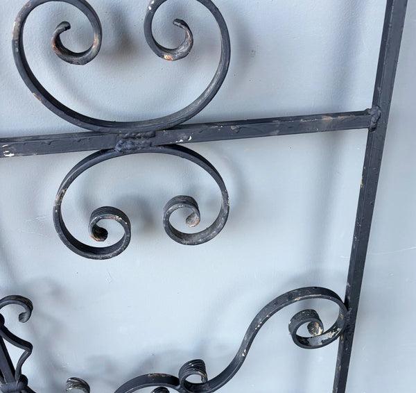 67" Tall Vintage French Iron Decorative Window Panel/Fence/Gate Panel