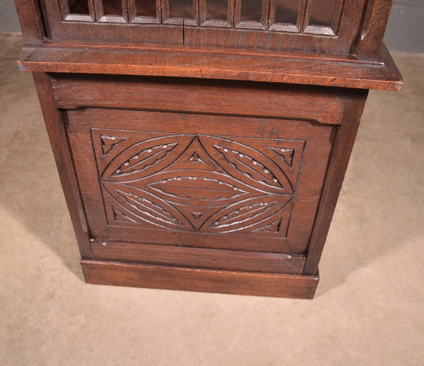 Antique French Gothic Revival Oak Wood Bench/Settee/Chair Highly Carved