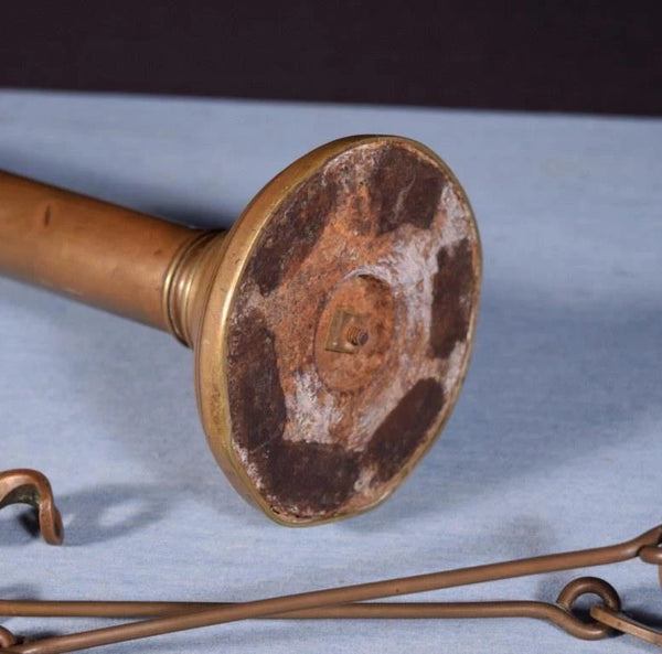 Late 1800's Antique French Brass Pan Balance Beam Scale