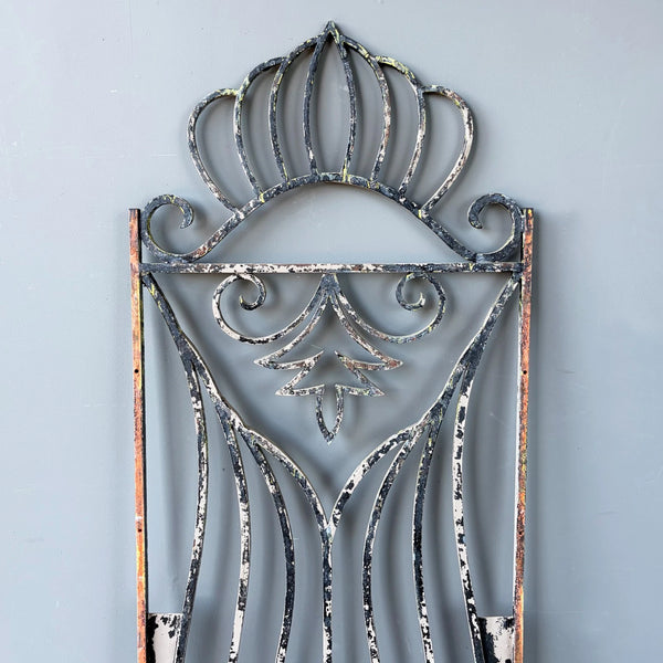 69" Tall Large French Vintage Iron Gate/Window Grille Panel Salvage