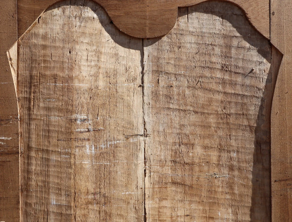 89" Tall Antique French Solid Walnut and Oak w/Crucifix Christian Altar Panel