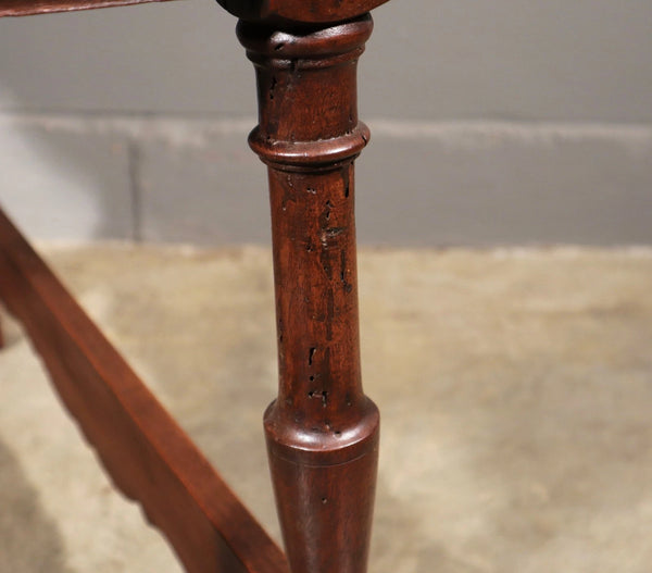 Antique French Petrin (Dough Box) in Highly Carved Solid Walnut and Pine Wood
