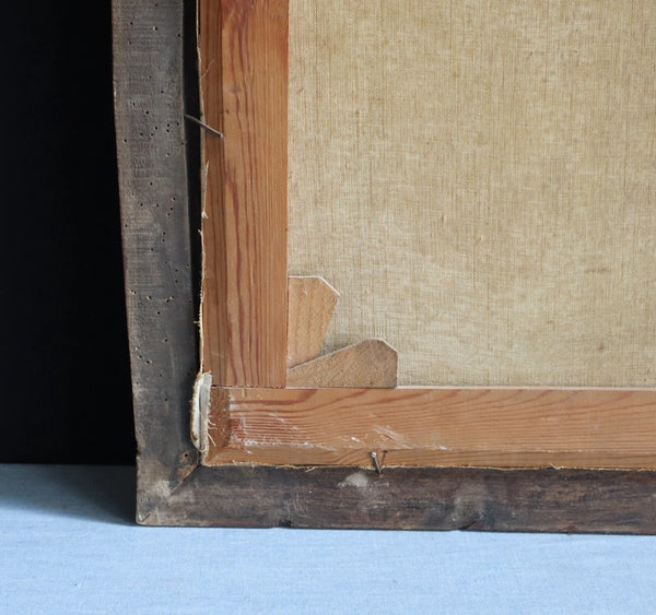 28" Wide Antique Oil Painting of Two Hunting Dogs By Paul Schouten (1860-1922)