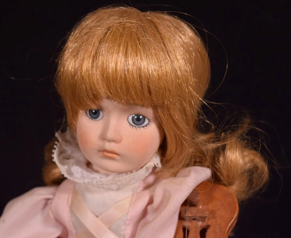 Porcelain Doll by Seymour Mann, Rare Automated Music Box #383