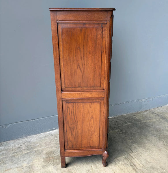 Antique French Solid Oak Wood Lingerie Chest of Drawers/Dresser/Chiffoniere