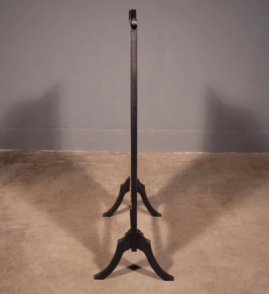 French Antique Fireplace Screen with Needlepoint Griffin/Carved Walnut Frame