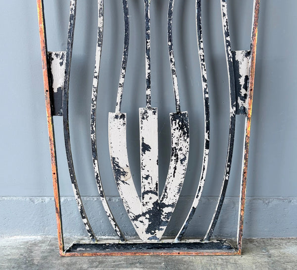 69" Tall Large French Vintage Iron Gate/Window Grille Panel Salvage