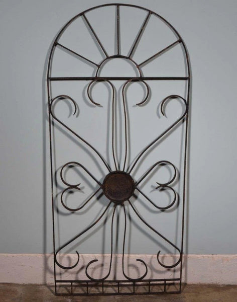 Large French Vintage Iron Window Grille/Gate Panel Salvage
