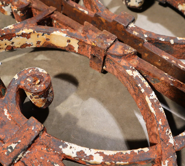 Set of 7 Matching 23" Tall French Cast Iron Panels/Fence Ornament "Fleur De Lis"