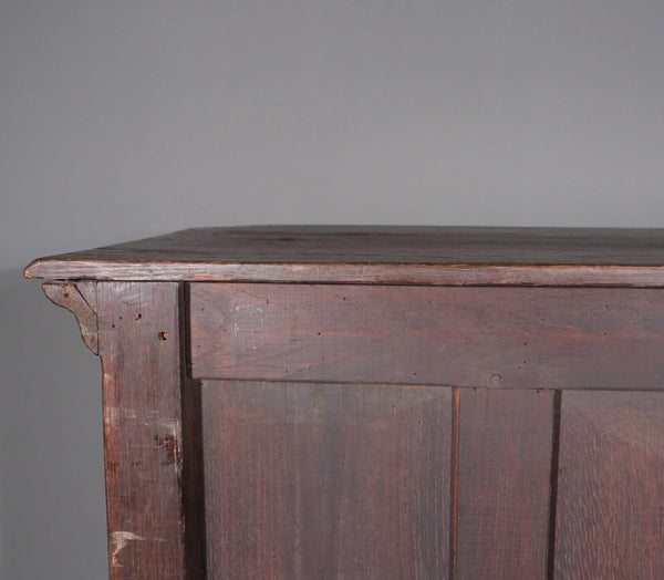 Antique French Gothic Revival Cabinet Highly Carved in Oak Wood w/Figures