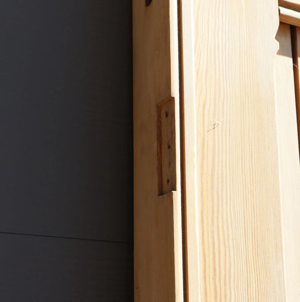 85" French/Belgian Antique 6 Panel Stripped, Sanded Wood Door