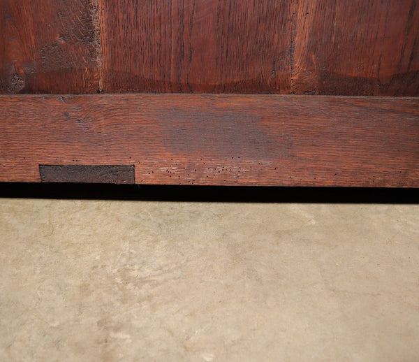 Antique French Gothic Chest/Trunk in Solid Oak Wood With Detailed Carvings