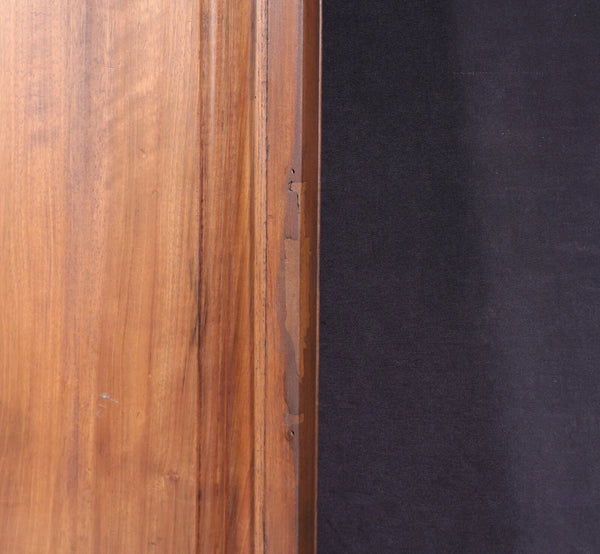 Antique French Solid Walnut Wood Highly Carved Panel w/Woman Feeding Chickens