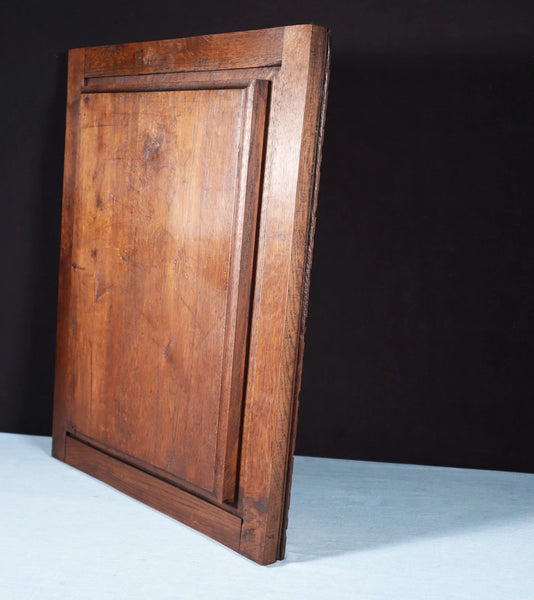 24" Tall Antique French Solid Oak Panel Highly Carved Harvest Theme w/Woman