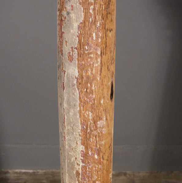 Antique French Solid Oak Highly Carved Corinthian Fireplace Side Pillars Rustic