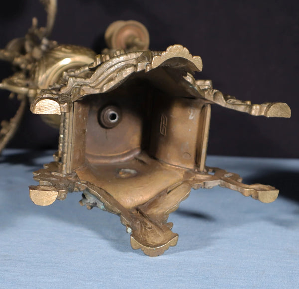 XL 24" Tall Pair of Large Vintage French Bronze Candelabra Candlesticks