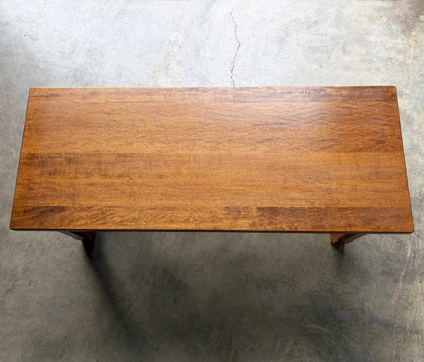 Vintage French Farm Trestle Table/Dining Table/Desk with Drawer in Hardwood