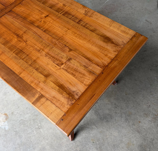 Vintage French Provencal Farm Table/Desk/Dining Table in Solid Cherry Wood