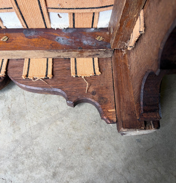 Antique French Solid Oak Wood Church Prie Dieu/Kneeler Christian Highly Carved