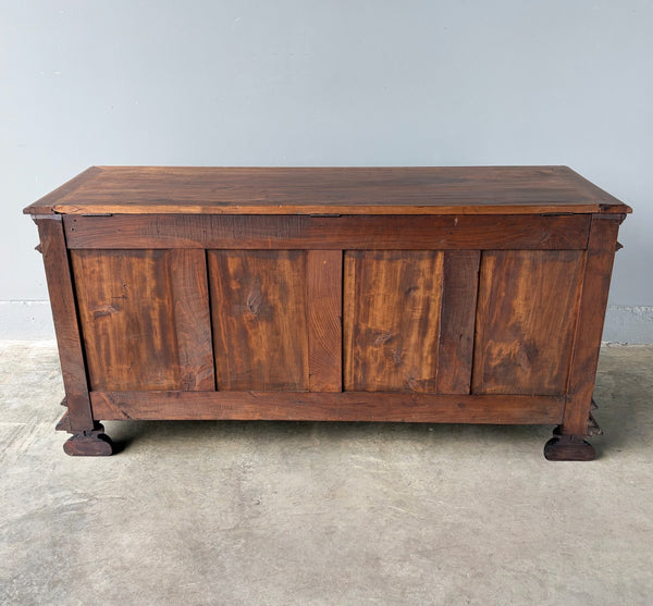 Antique French Renaissance Chest/Trunk/Sideboard Solid Walnut Detailed Carvings