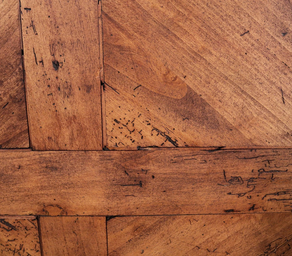 Antique French Solid Oak and Ash Wood Rustic Wine Tasting Table with Tilt Top