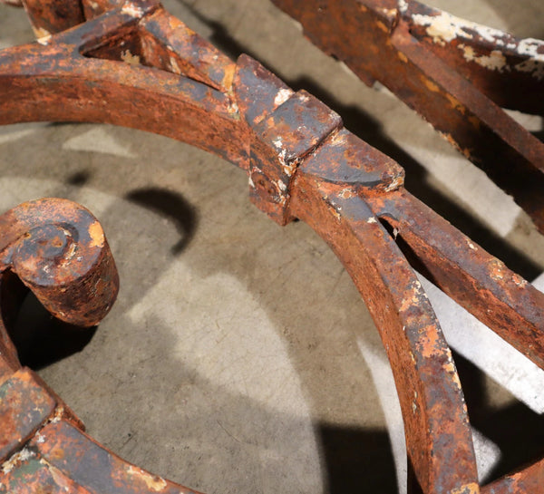 Set of 7 Matching 23" Tall French Cast Iron Panels/Fence Ornament "Fleur De Lis"