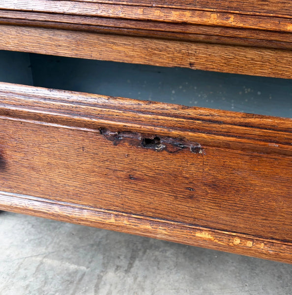 Antique French Louis XV Oak Dresser/Commode/Chest of Drawers Highly Carved