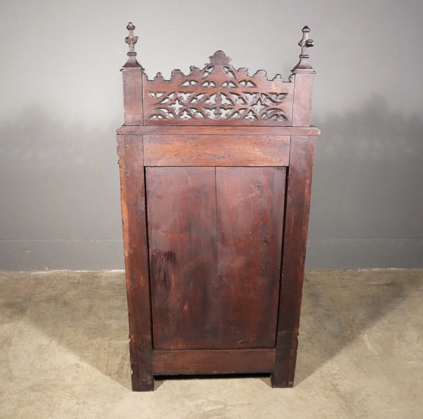 Antique French Solid Walnut Wood Church Prie Dieu/Prayer Cabinet/Altar Christian
