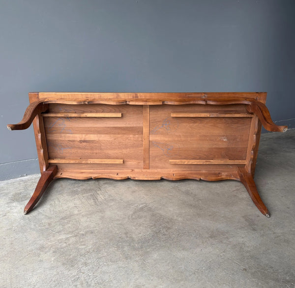 Vintage French Provencal Farm Table/Desk/Dining Table in Solid Cherry Wood