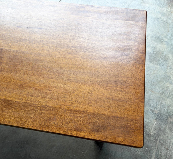 Vintage French Farm Trestle Table/Dining Table/Desk with Drawer in Hardwood