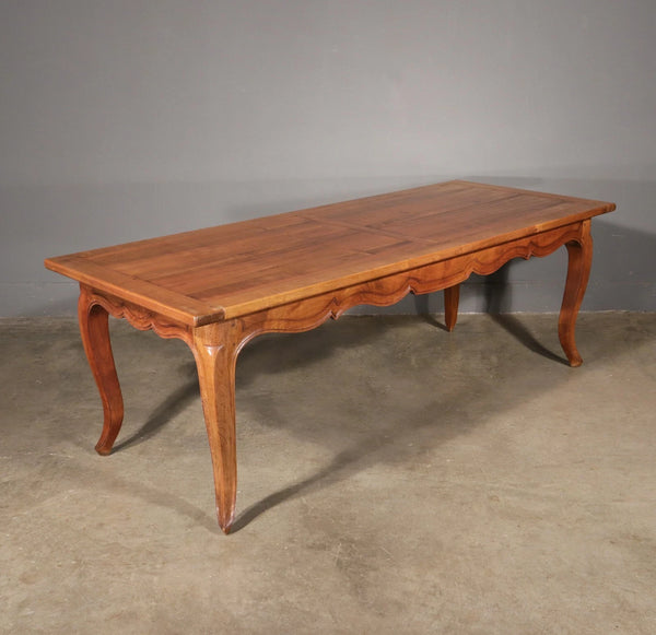 Vintage French Provencal Farm Table/Desk/Dining Table in Solid Cherry Wood