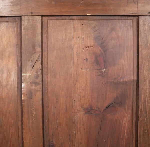 91" Tall French Antique Breton Armoire/Cabinet in Solid Chestnut Highly Carved
