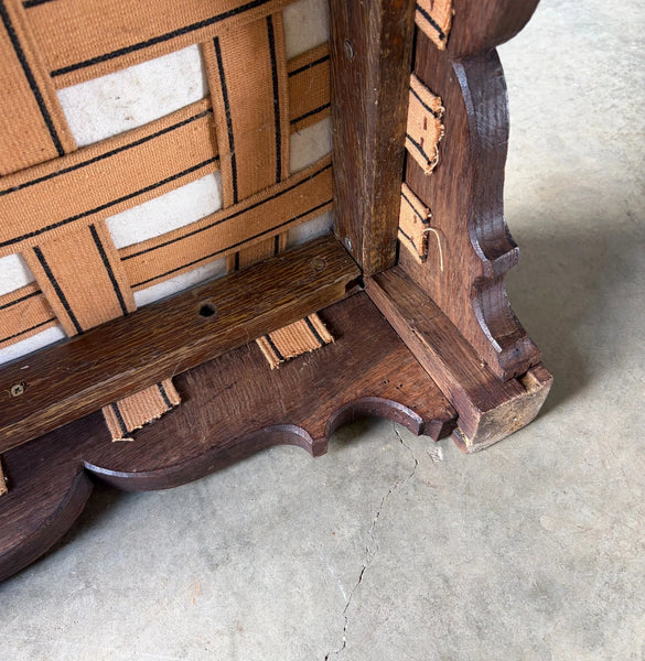 Antique French Solid Oak Wood Church Prie Dieu/Kneeler Christian Highly Carved