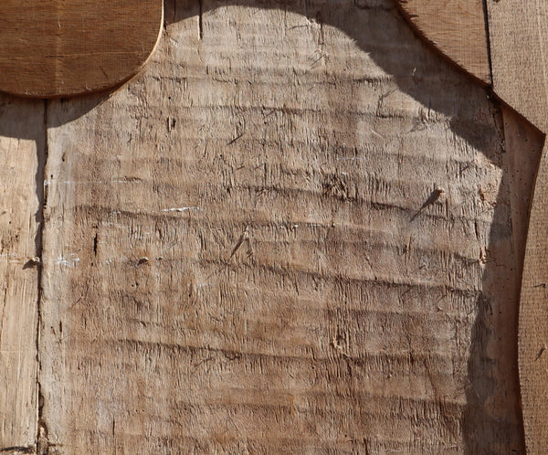 89" Tall Antique French Solid Walnut and Oak w/Crucifix Christian Altar Panel